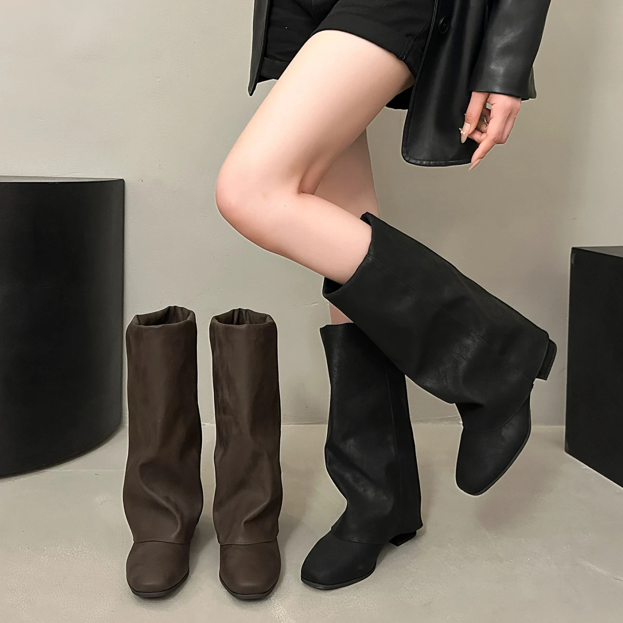 Women'S Fashion Knee High Boots - Botas Femininas de Cano Alto para
