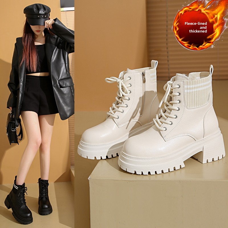 Women'S Fashion Korea - Botas de cano curto com salto