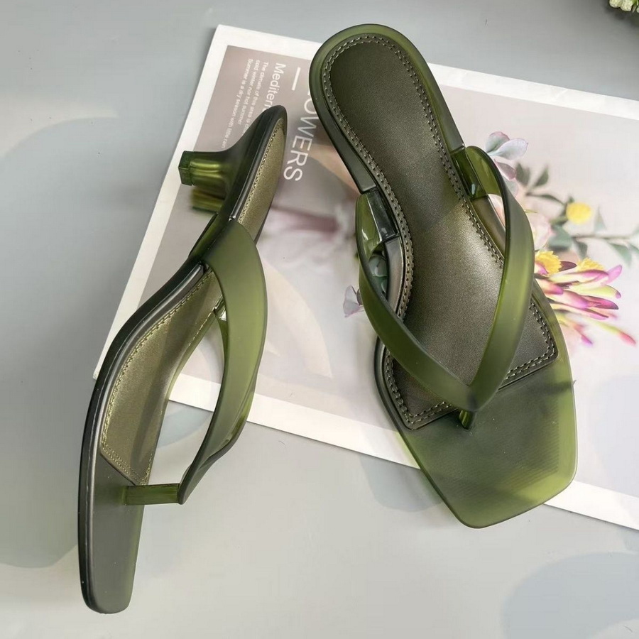 Women'S Fashion Korea - Sandálias Femininas Coreanas de PVC Verde