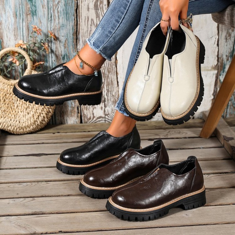 Women'S Fashion Shoes - Sapatos Femininos Estilo Britânico Retrô para