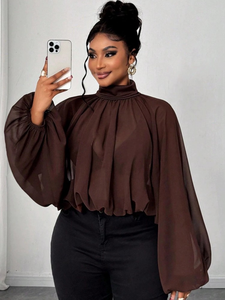 Camisa Blusa Elegante de Moda  - Women Fashion Necktie avaliação e preço