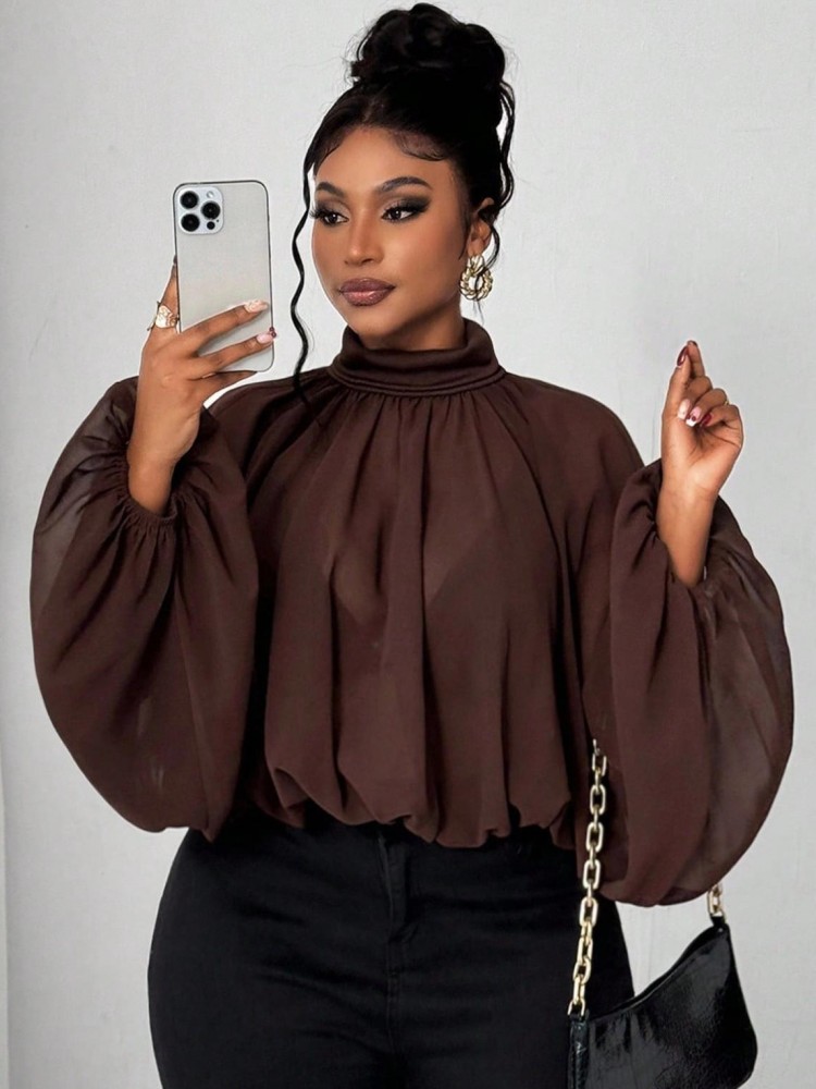Camisa Blusa Elegante de Moda  - Women Fashion Necktie avaliação e preço