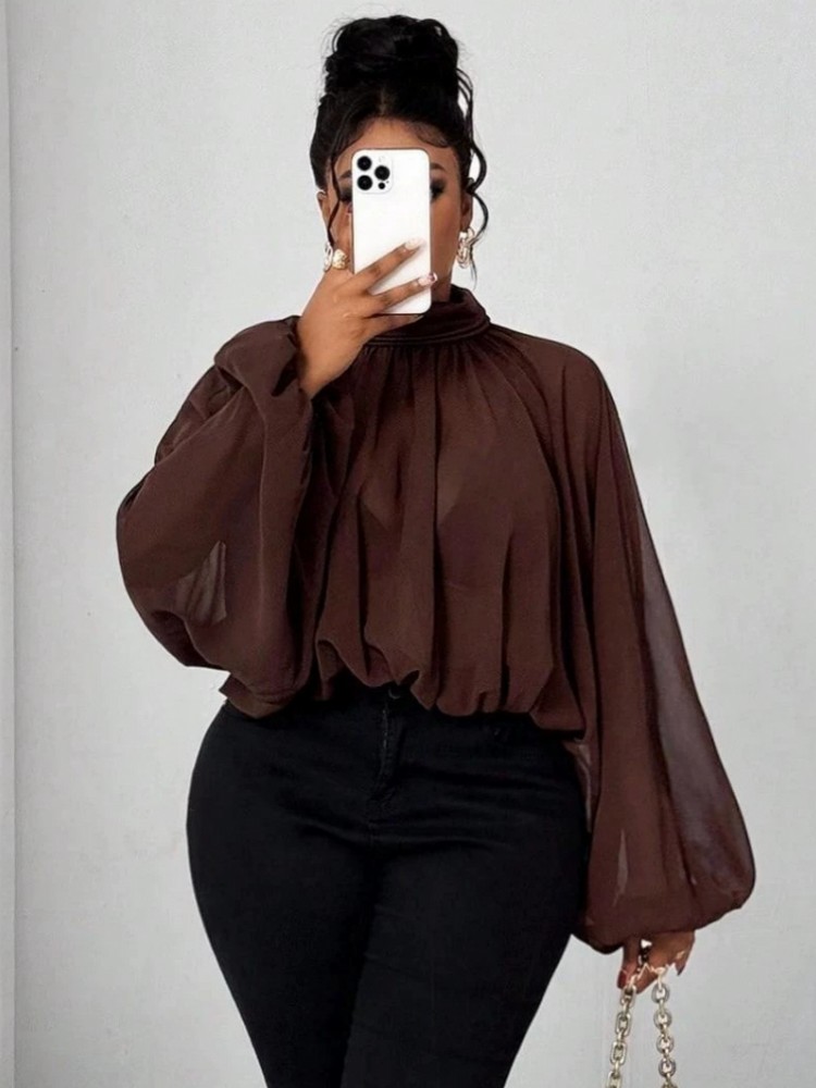 Camisa Blusa Elegante de Moda  - Women Fashion Necktie avaliação e preço