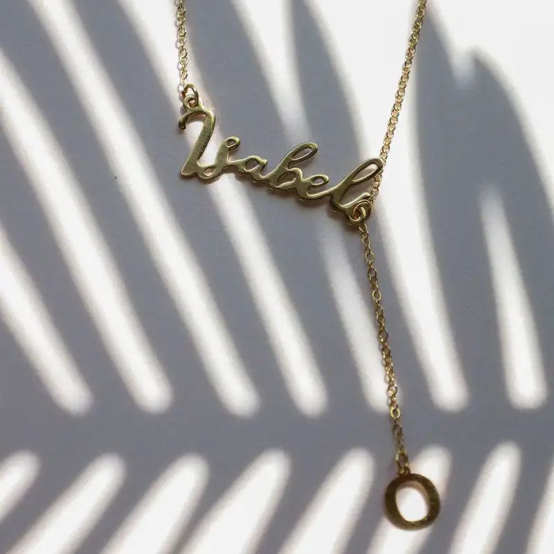 Colar longo personalizado de a - Women Fashion Dress Names avaliação e preço
