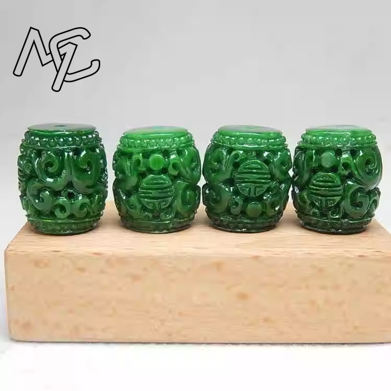 5pc natural verde jade escultu - Women'S Fashion Jewellery avaliação e preço