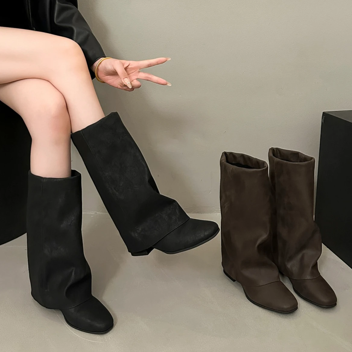 Botas Femininas de Cano Alto p - Women'S Fashion Knee High Boots avaliação e preço
