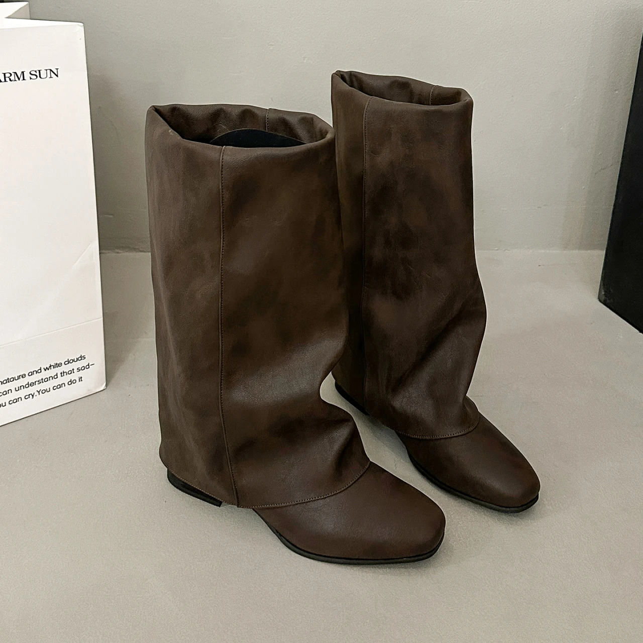 Botas Femininas de Cano Alto p - Women'S Fashion Knee High Boots avaliação e preço
