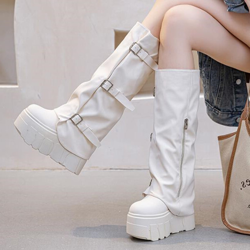 Novo 2026 marca de moda outono - Women'S Fashion Knee High Boots avaliação e preço