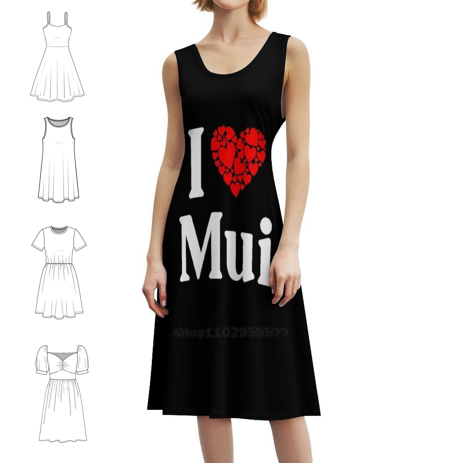 Mui Heart-I Love Mui Boho Chic - Women Fashion Dress Names avaliação e preço